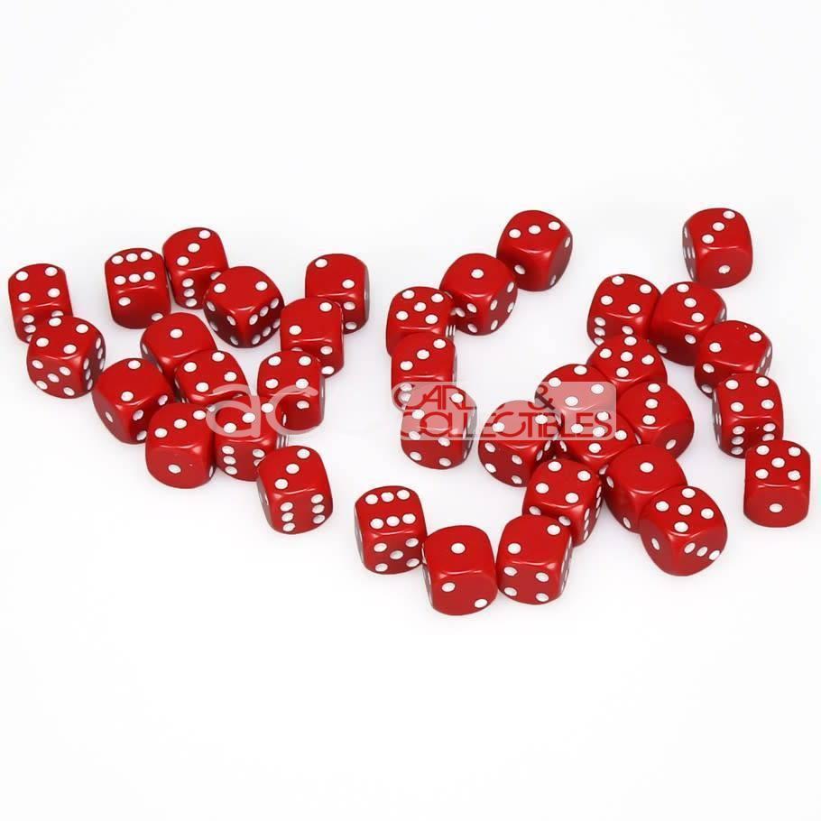 Chessex Opaque 12mm d6 36pcs Dice (Red/White) [CHX25804]-Chessex-Ace Cards &amp; Collectibles