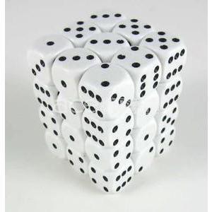 Chessex Opaque 12mm d6 36pcs Dice (White/Black) [CHX25801]-Chessex-Ace Cards &amp; Collectibles
