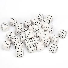 Chessex Opaque 12mm d6 36pcs Dice (White/Black) [CHX25801]-Chessex-Ace Cards &amp; Collectibles