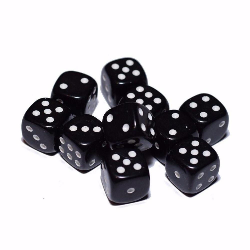 Chessex Opaque 16mm d6 12pcs Dice (Black/Red) [CHX25608]-Chessex-Ace Cards &amp; Collectibles