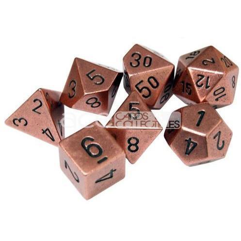 Chessex Solid Metal™ Polyhedral 7pcs Dice (Copper/Black) [CHX27024]-Chessex-Ace Cards &amp; Collectibles
