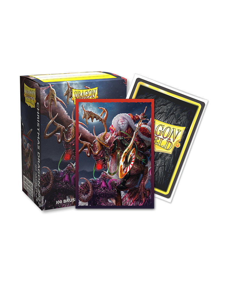 Dragon Shield Brushed Art Sleeves Standard Size 100pcs - Christmas Dragons 2022-Dragon Shield-Ace Cards & Collectibles