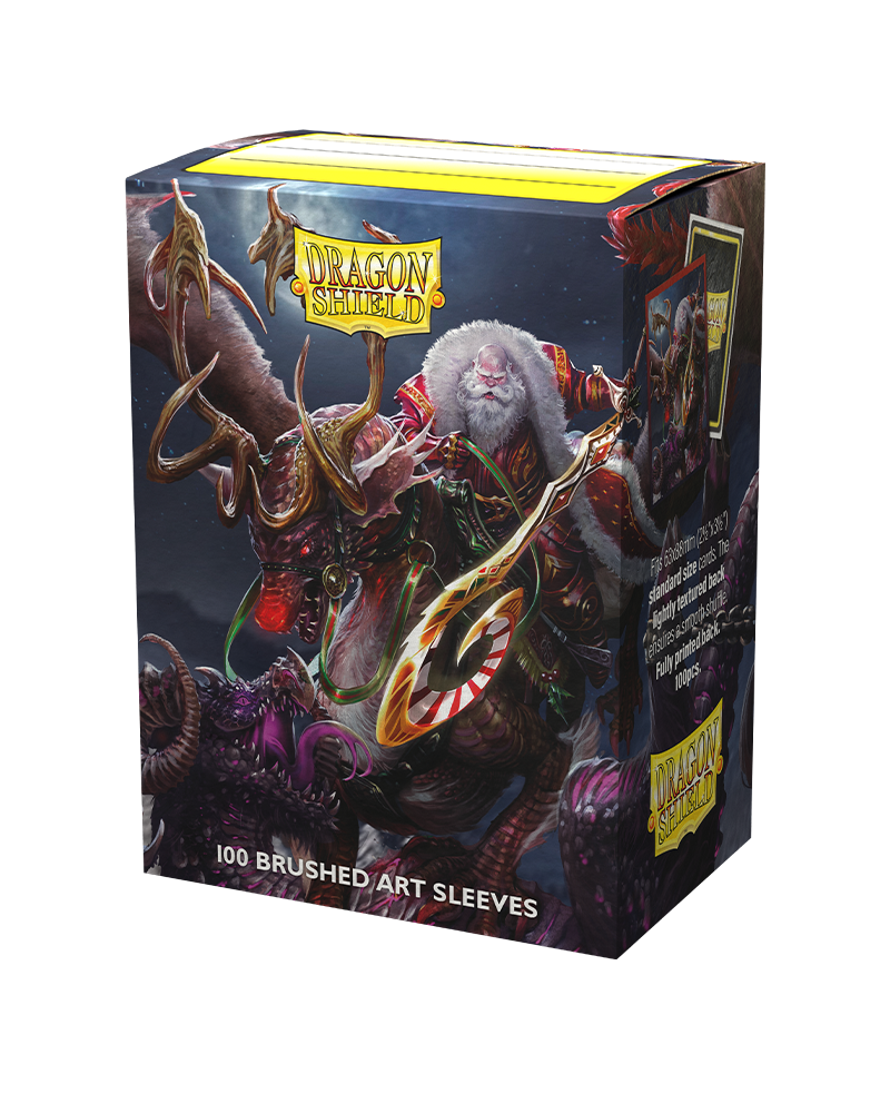 Dragon Shield Brushed Art Sleeves Standard Size 100pcs - Christmas Dragons 2022-Dragon Shield-Ace Cards & Collectibles