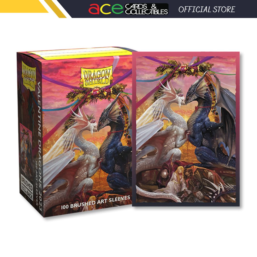 Dragon Shield Brushed Art Sleeves Standard Size 100pcs - Valentine Dragons 2023-Dragon Shield-Ace Cards & Collectibles