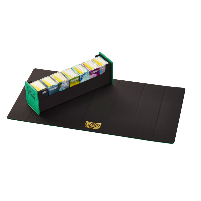 Dragon Shield Deck Box + Playmat Magic Carpet 500+-Green/Black-Dragon Shield-Ace Cards & Collectibles