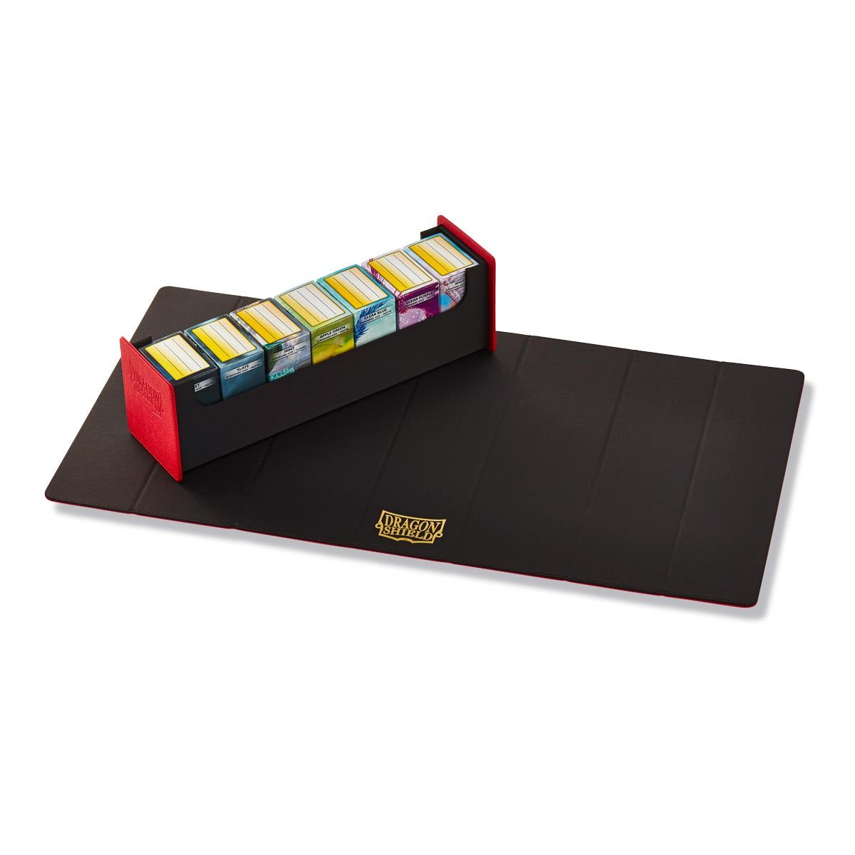 Dragon Shield Deck Box + Playmat Magic Carpet 500+-Red/Black-Dragon Shield-Ace Cards &amp; Collectibles