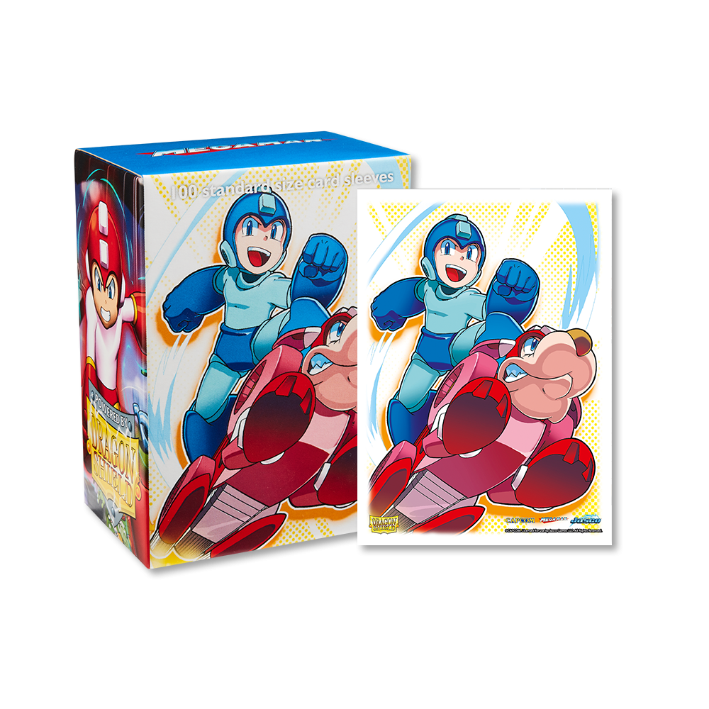 Dragon Shield Sleeve Art Classic Standard Size 100pcs &quot;Mega Man &amp; Rush&quot;-Dragon Shield-Ace Cards &amp; Collectibles
