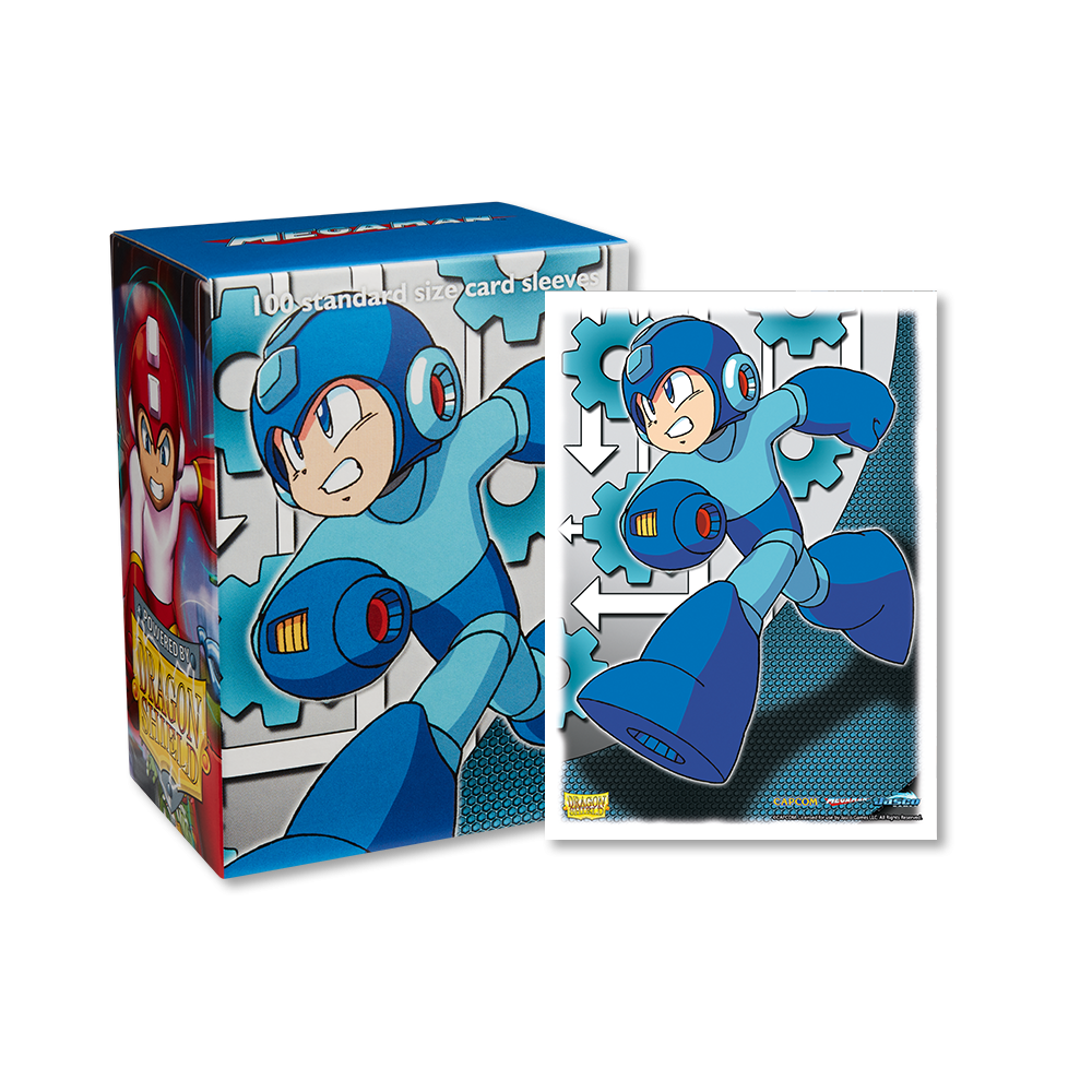 Dragon Shield Sleeve Art Classic Standard Size 100pcs &quot;Mega Man&quot;-Dragon Shield-Ace Cards &amp; Collectibles