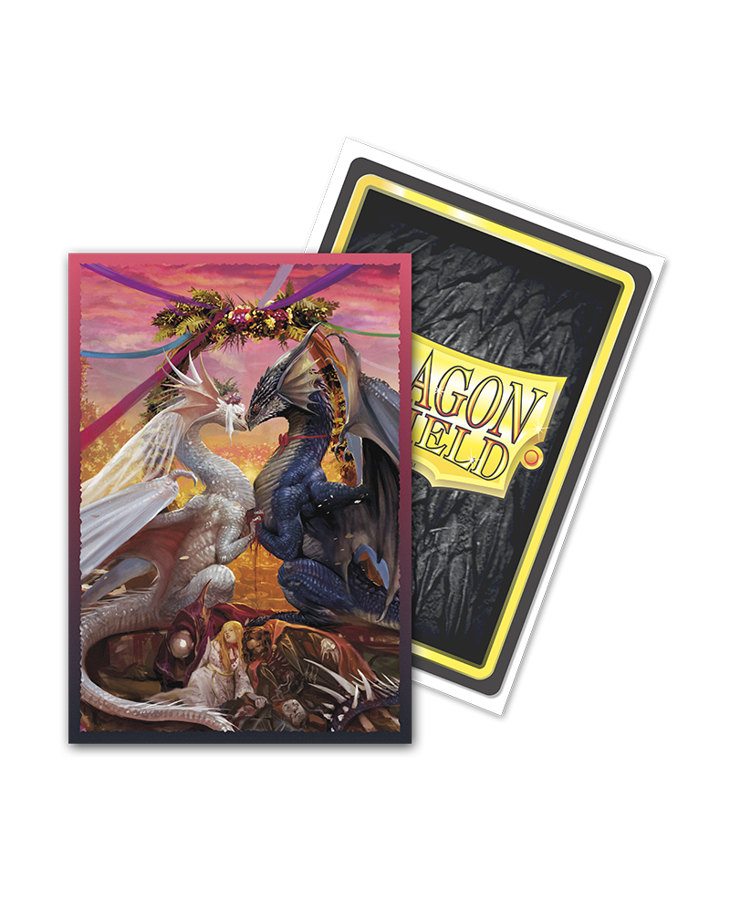 Dragon Shield Sleeve Brushed Art Sleeves - Valentine Dragon 2023 (Japanese size)-Dragon Shield-Ace Cards &amp; Collectibles