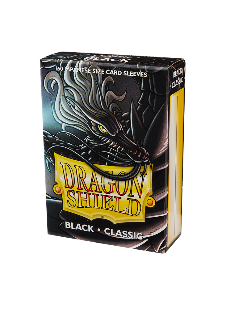 Dragon Shield Sleeve Classic Small Size 60pcs - Classic Black (Japanese Size)-Dragon Shield-Ace Cards &amp; Collectibles