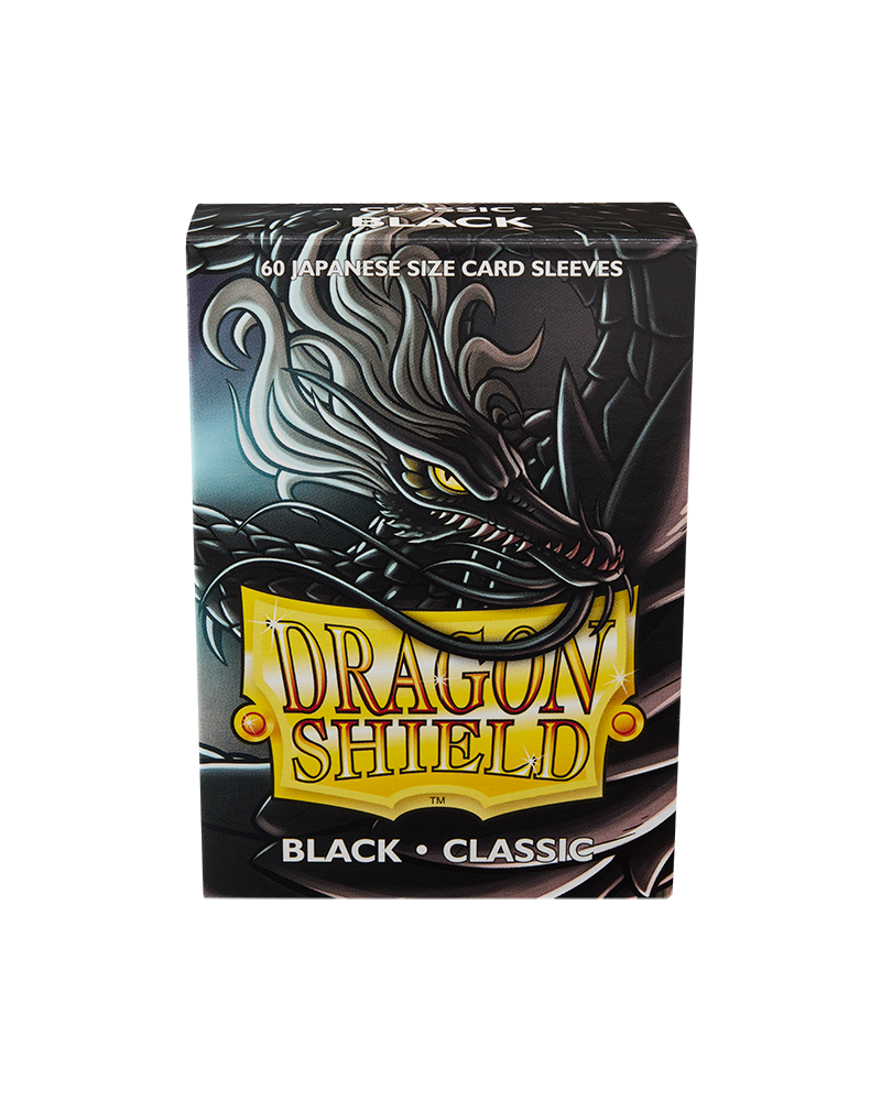 Dragon Shield Sleeve Classic Small Size 60pcs - Classic Black (Japanese Size)-Dragon Shield-Ace Cards &amp; Collectibles