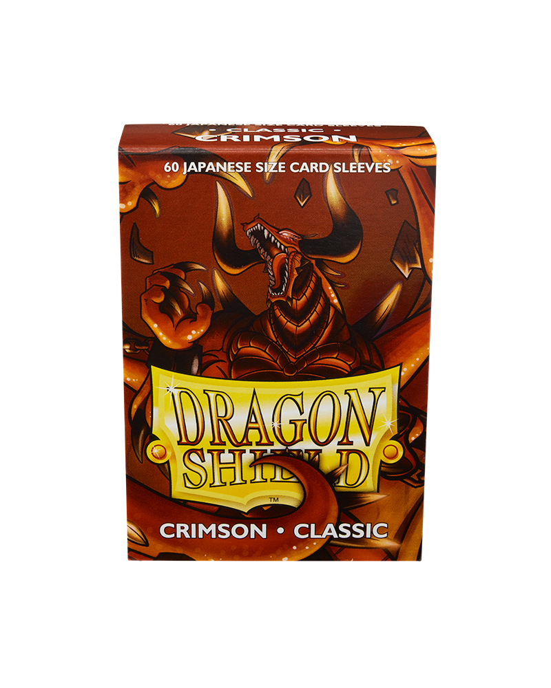 Dragon Shield Sleeve Classic Small Size 60pcs - Classic Crimson (Japanese Size)-Dragon Shield-Ace Cards &amp; Collectibles
