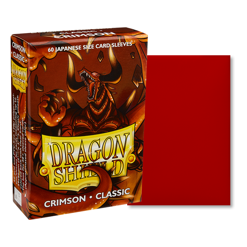 Dragon Shield Sleeve Classic Small Size 60pcs - Classic Crimson (Japanese Size)-Dragon Shield-Ace Cards & Collectibles