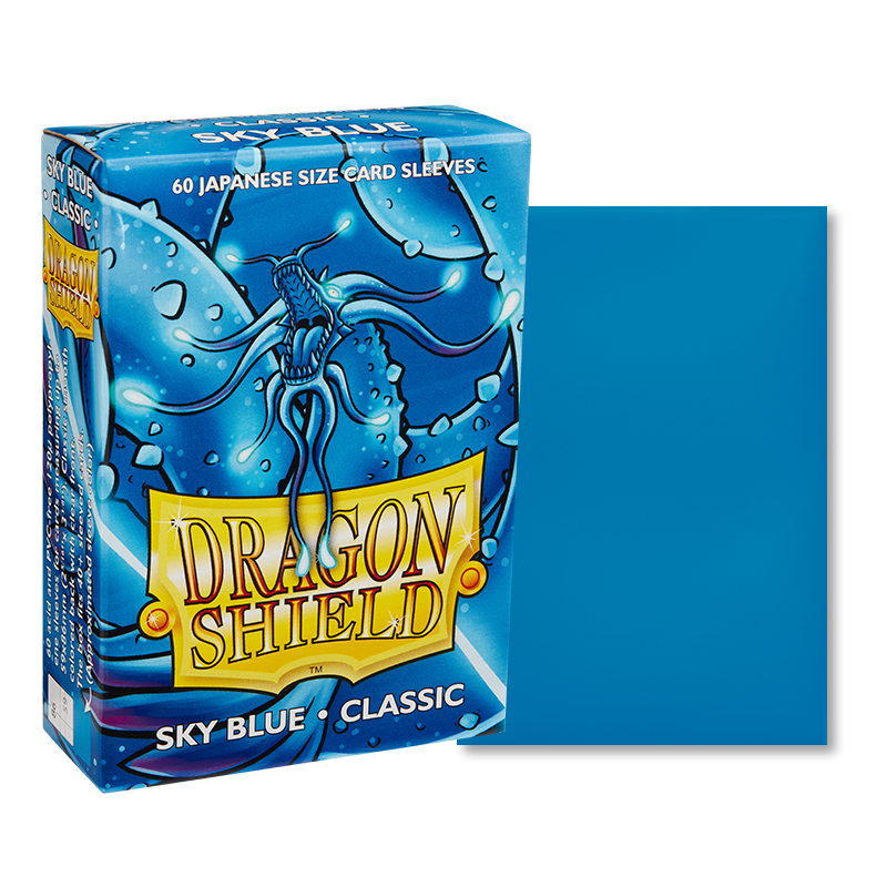 Dragon Shield Sleeve Classic Small Size 60pcs - Classic Sky Blue (Japanese Size)-Dragon Shield-Ace Cards &amp; Collectibles