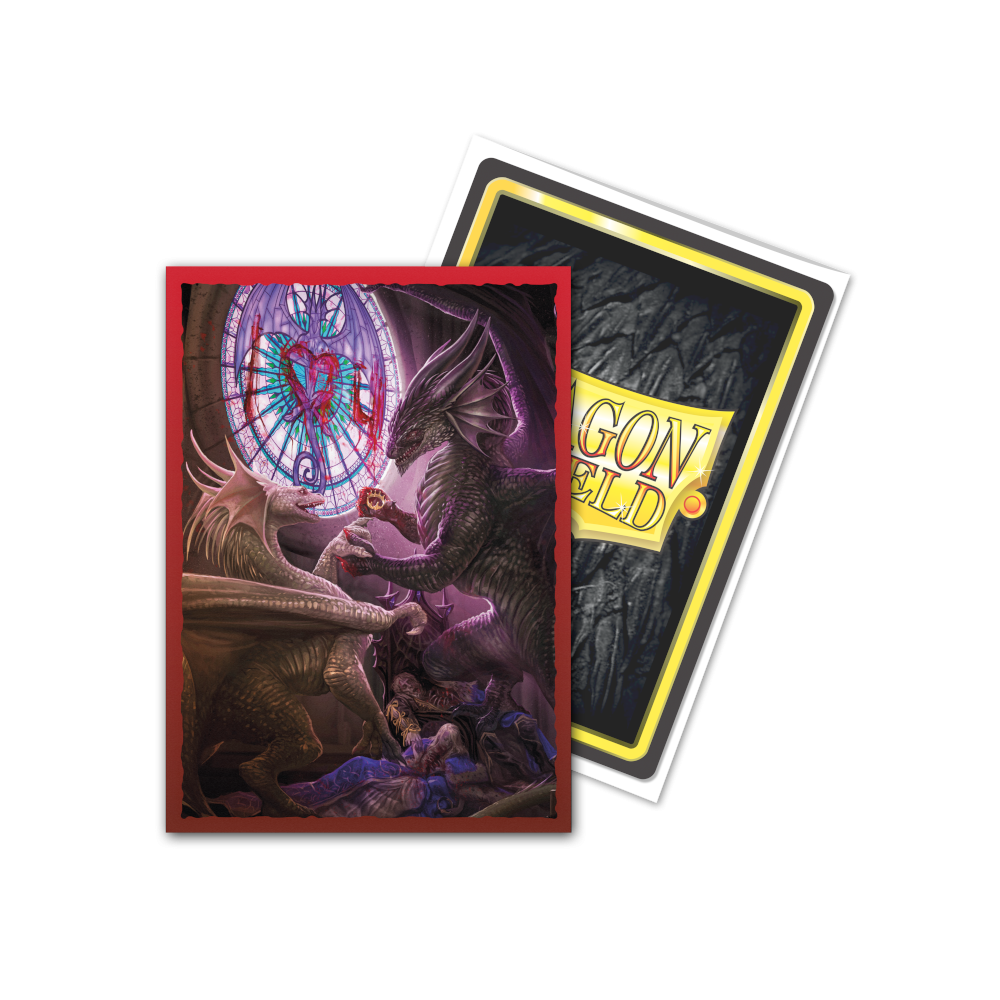 Dragon Shield Sleeve DS100 Brushed Art - Valentine Dragons 2022-Dragon Shield-Ace Cards &amp; Collectibles