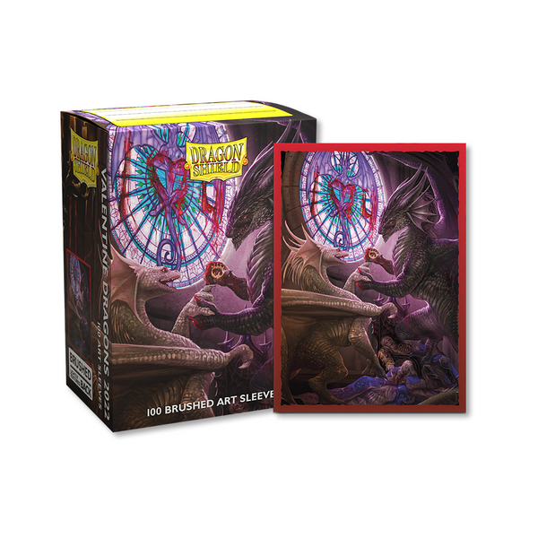 Dragon Shield Sleeve DS100 Brushed Art - Valentine Dragons 2022-Dragon Shield-Ace Cards & Collectibles