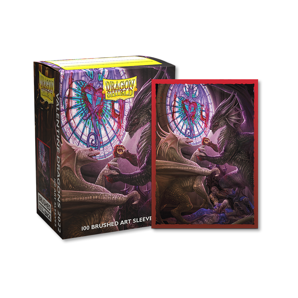 Dragon Shield Sleeve DS100 Brushed Art - Valentine Dragons 2022-Dragon Shield-Ace Cards & Collectibles