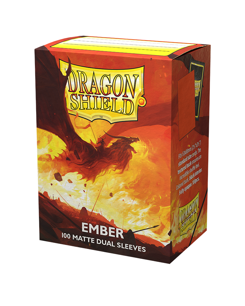 Dragon Shield Sleeve Dual Matte Standard Size 100pcs - Ember-Dragon Shield-Ace Cards &amp; Collectibles
