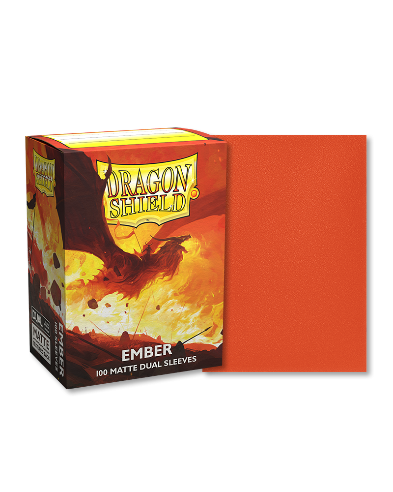 Dragon Shield Sleeve Dual Matte Standard Size 100pcs - Ember-Dragon Shield-Ace Cards & Collectibles