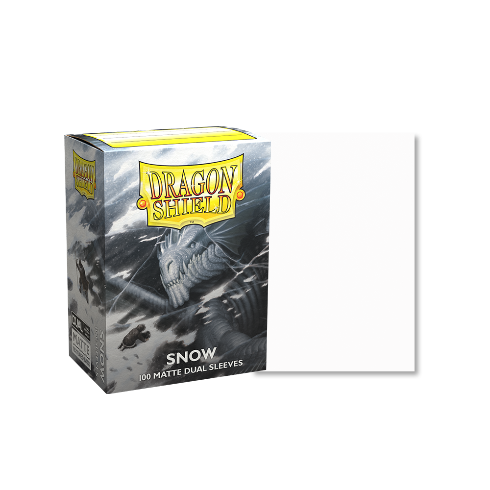Dragon Shield Sleeve Dual Matte Standard Size 100pcs - Snow (Nirin)-Dragon Shield-Ace Cards & Collectibles