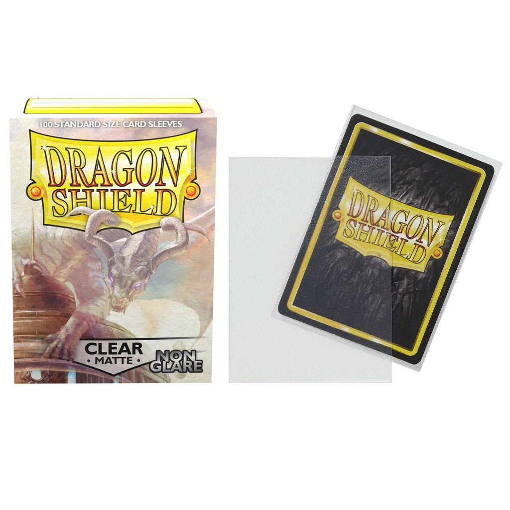 Dragon Shield Sleeve Matte Non-Glare Standard Size 100pcs - Clear Non-Glare-Dragon Shield-Ace Cards & Collectibles