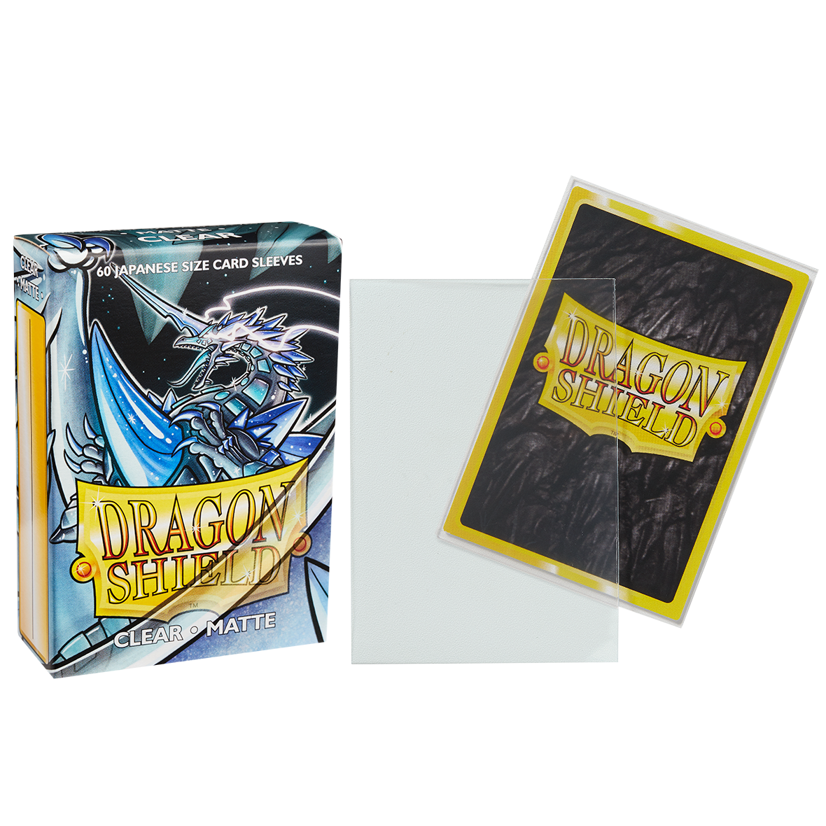 Dragon Shield Sleeve Matte Small Size 60pcs - Clear Matte (Japanese Size)-Dragon Shield-Ace Cards &amp; Collectibles
