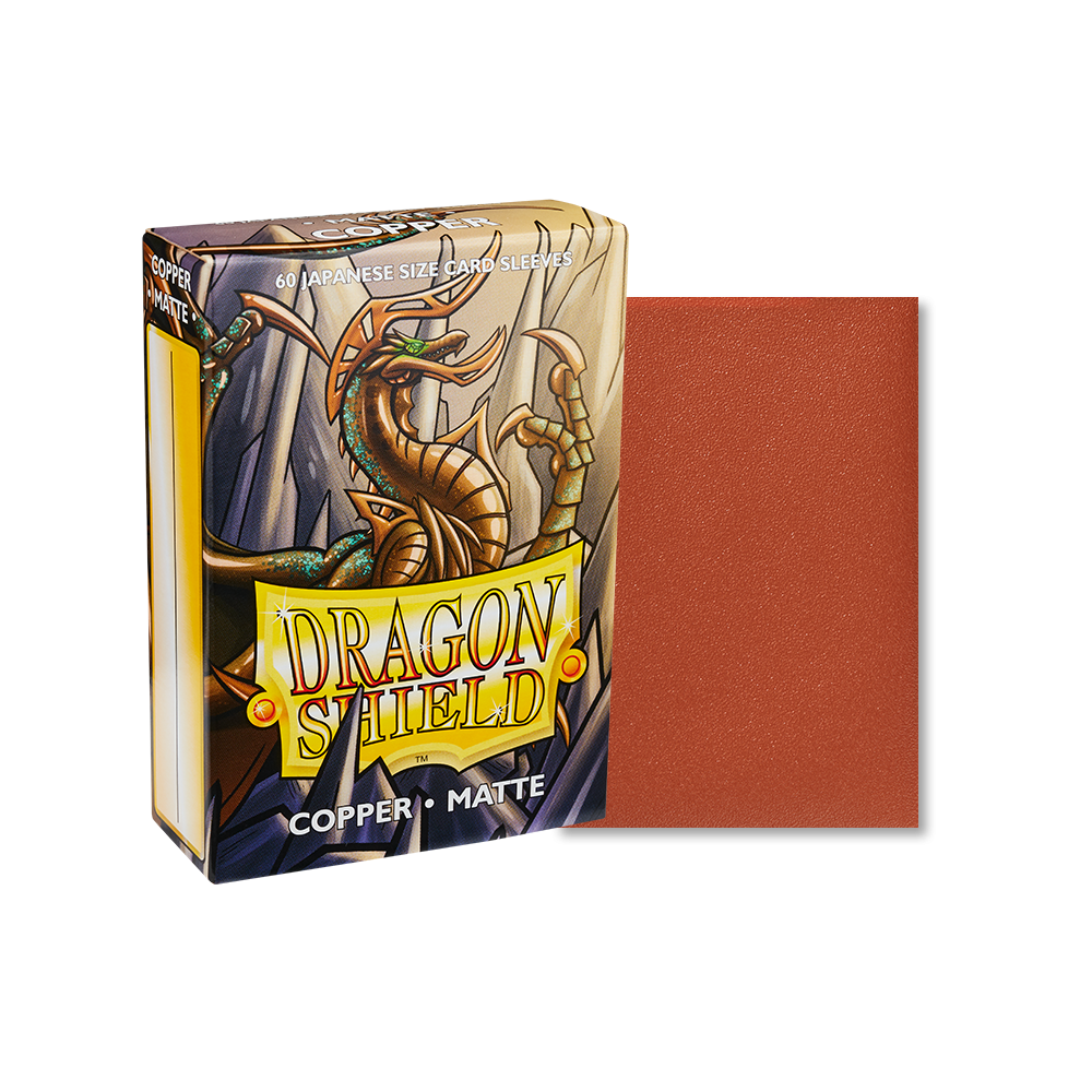Dragon Shield Sleeve Matte Small Size 60pcs - Cooper Matte (Japanese Size)-Dragon Shield-Ace Cards & Collectibles