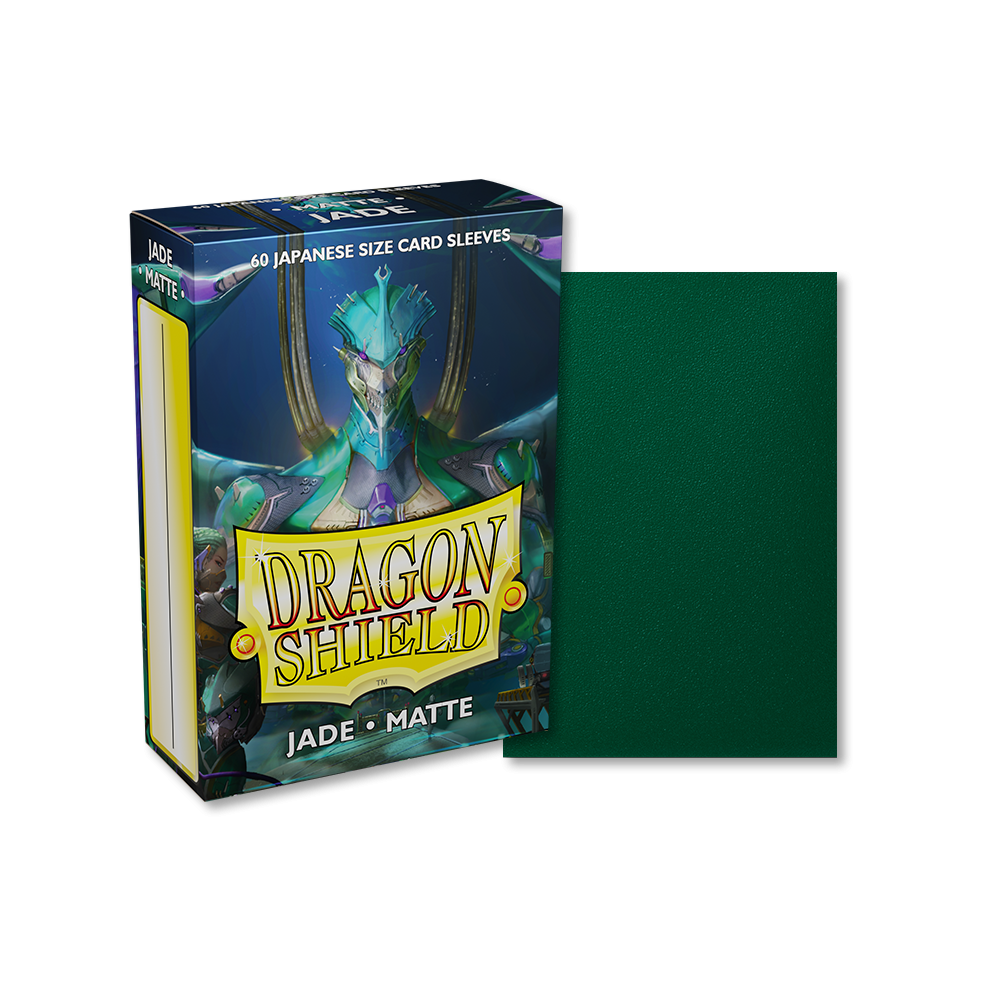 Dragon Shield Sleeve Matte Small Size 60pcs - Jade Matte (Japanese Size)-Dragon Shield-Ace Cards & Collectibles