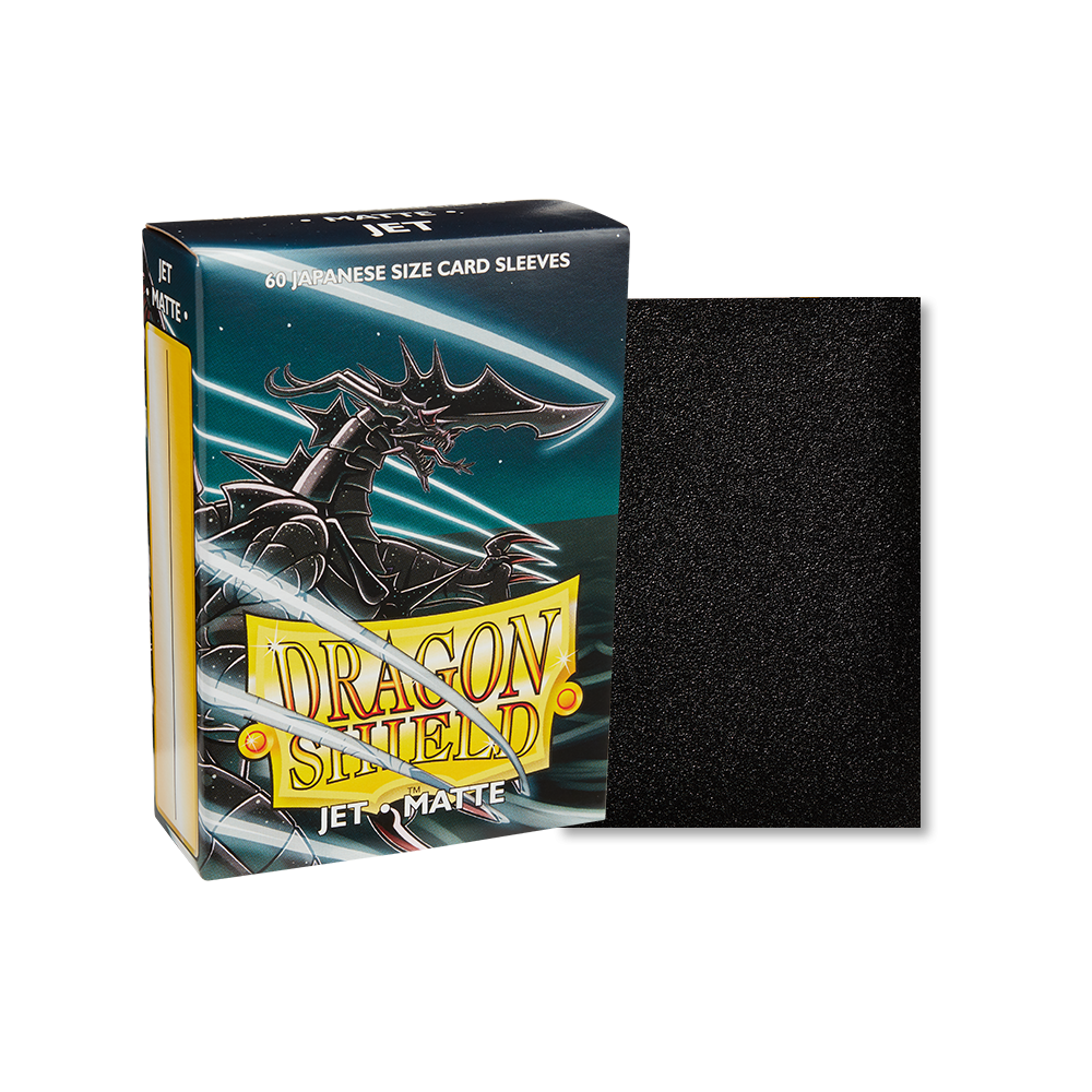 Dragon Shield Sleeve Matte Small Size 60pcs - Jet Matte (Japanese Size)-Dragon Shield-Ace Cards &amp; Collectibles