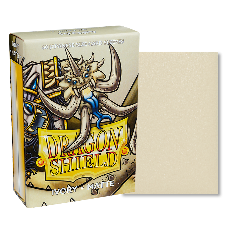 Dragon Shield Sleeve Matte Small Size 60pcs - Matte Ivory (Japanese Size)-Dragon Shield-Ace Cards &amp; Collectibles