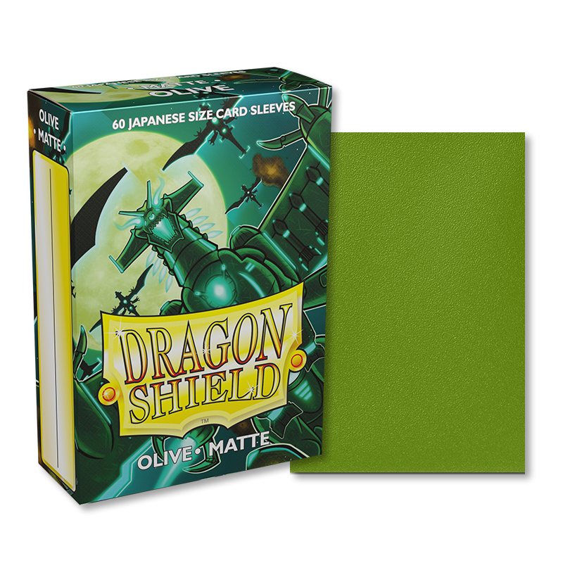 Dragon Shield Sleeve Matte Small Size 60pcs - Matte Olive (Japanese Size)-Dragon Shield-Ace Cards & Collectibles