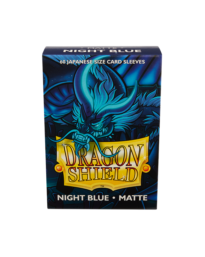 Dragon Shield Sleeve Matte Small Size 60pcs - Night Blue Matte (Japanese Size)-Dragon Shield-Ace Cards &amp; Collectibles