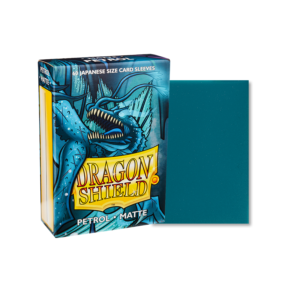 Dragon Shield Sleeve Matte Small Size 60pcs - Petrol Matte (Japanese Size)-Dragon Shield-Ace Cards & Collectibles
