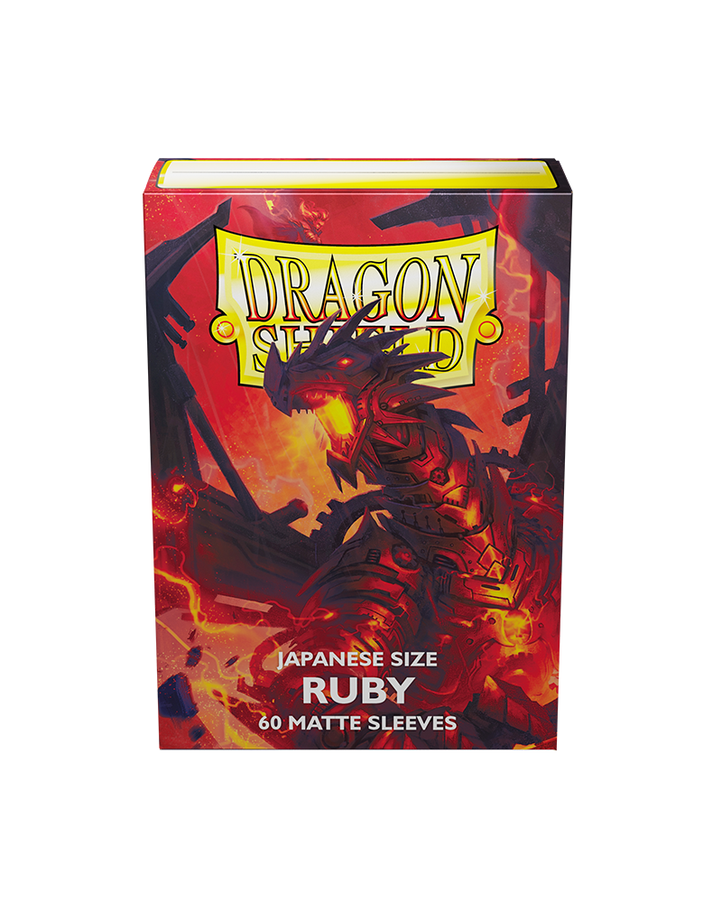 Dragon Shield Sleeve Matte Small Size 60pcs - Ruby (Japanese Size)-Dragon Shield-Ace Cards &amp; Collectibles