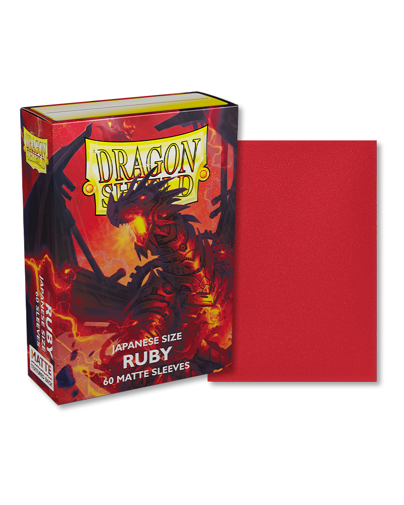 Dragon Shield Sleeve Matte Small Size 60pcs - Ruby (Japanese Size)-Dragon Shield-Ace Cards &amp; Collectibles
