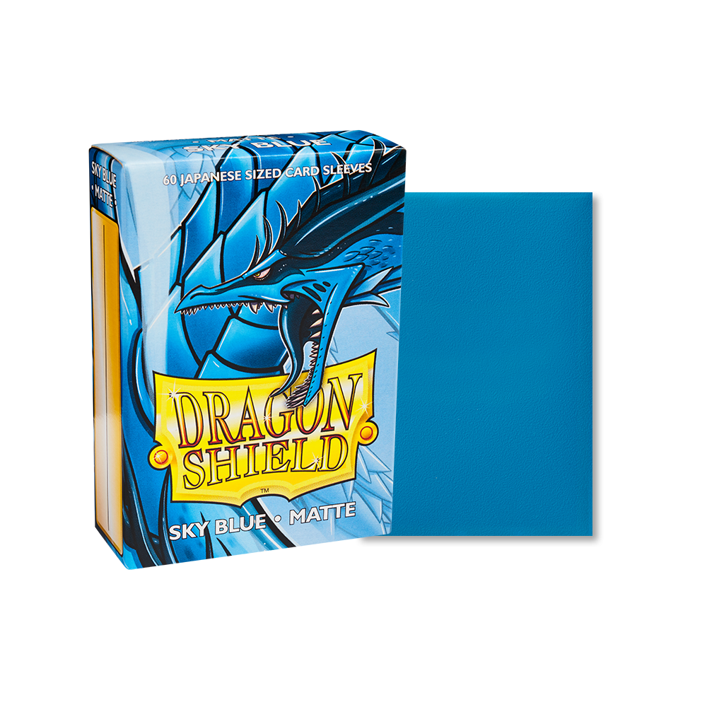 Dragon Shield Sleeve Matte Small Size 60pcs - Sky Blue Matte (Japanese Size)-Dragon Shield-Ace Cards & Collectibles