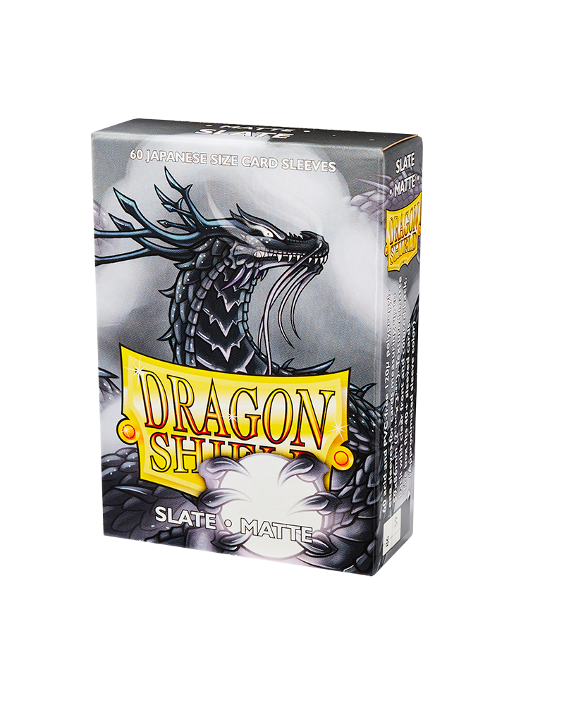 Dragon Shield Sleeve Matte Small Size 60pcs - Slate Matte (Japanese Size)-Dragon Shield-Ace Cards &amp; Collectibles