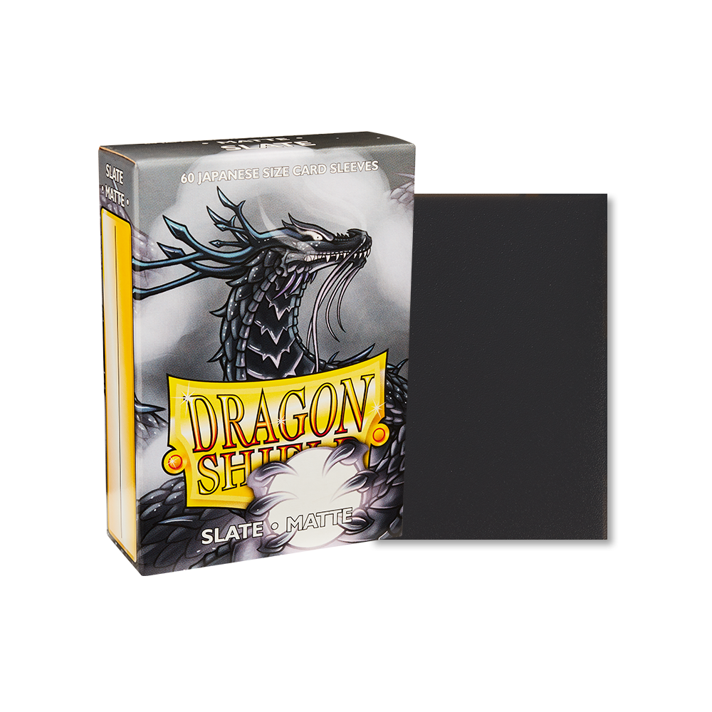 Dragon Shield Sleeve Matte Small Size 60pcs - Slate Matte (Japanese Size)-Dragon Shield-Ace Cards & Collectibles