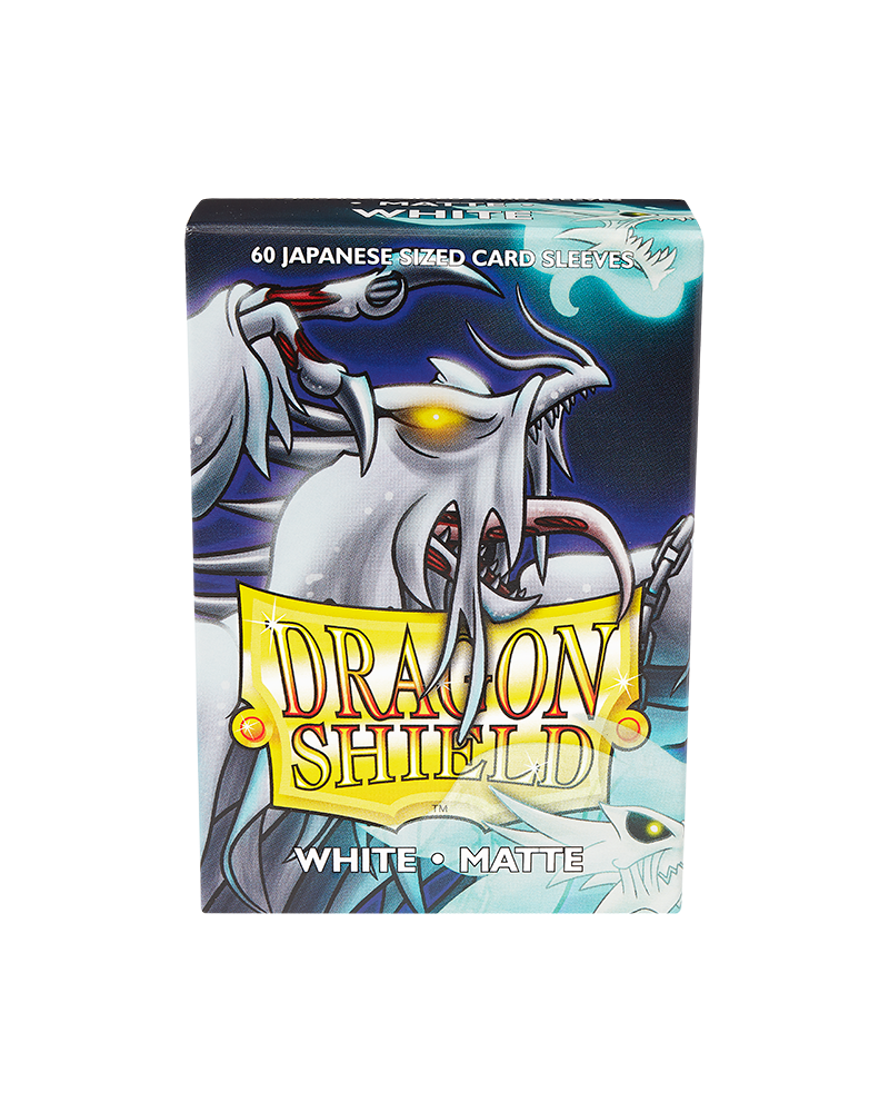 Dragon Shield Sleeve Matte Small Size 60pcs - White Matte (Japanese Size)-Dragon Shield-Ace Cards &amp; Collectibles