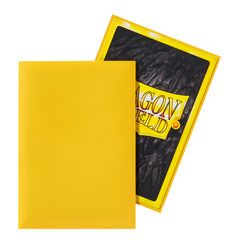 Dragon Shield Sleeve Matte Small Size 60pcs - Yellow Matte (Japanese Size)-Dragon Shield-Ace Cards & Collectibles
