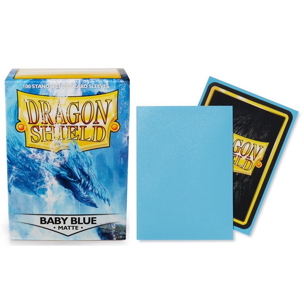 Dragon Shield Sleeve Matte Standard Size 100pcs - Baby Blue Matte-Dragon Shield-Ace Cards & Collectibles