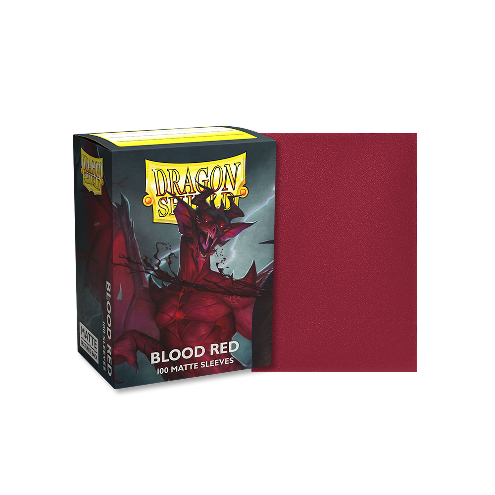 Dragon Shield Sleeve Matte Standard Size 100pcs - Blood Red Matte-Dragon Shield-Ace Cards & Collectibles
