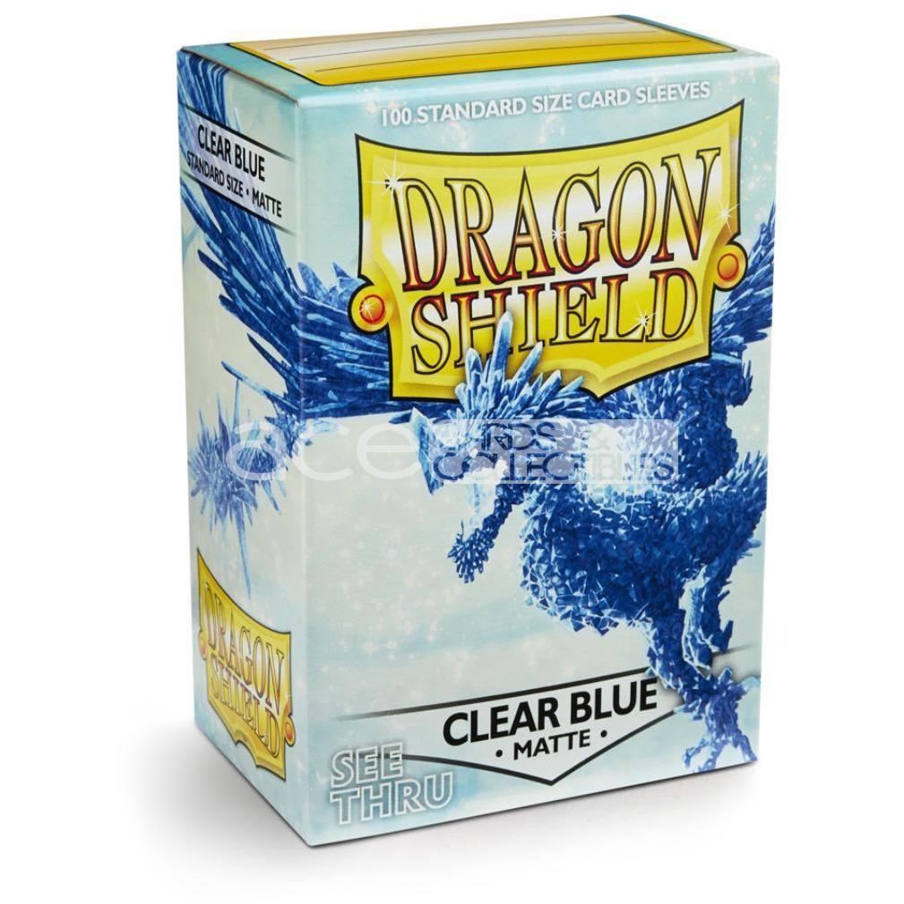 Dragon Shield Sleeve Matte Standard Size 100pcs (Clear Blue)-Dragon Shield-Ace Cards &amp; Collectibles
