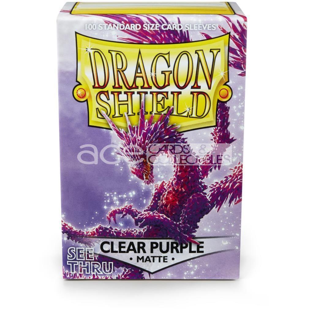 Dragon Shield Sleeve Matte Standard Size 100pcs (Clear Purple)-Dragon Shield-Ace Cards &amp; Collectibles
