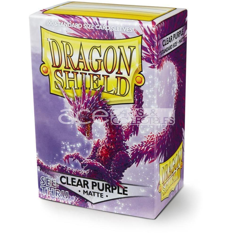 Dragon Shield Sleeve Matte Standard Size 100pcs (Clear Purple)-Dragon Shield-Ace Cards & Collectibles