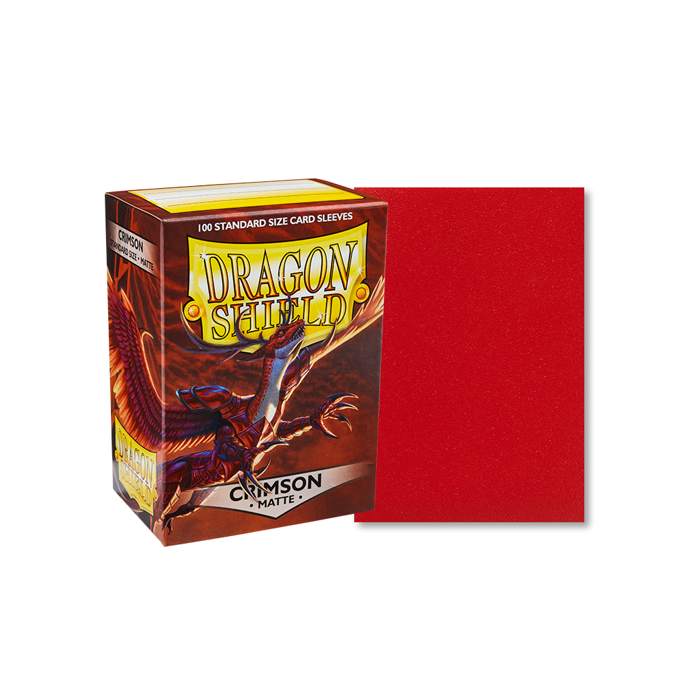 Dragon Shield Sleeve Matte Standard Size 100pcs - Crimson Matte-Dragon Shield-Ace Cards & Collectibles