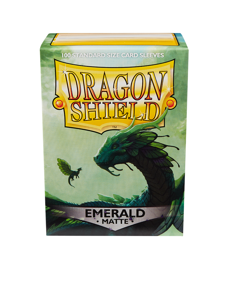 Dragon Shield Sleeve Matte Standard Size 100pcs - Emerald Matte-Dragon Shield-Ace Cards &amp; Collectibles