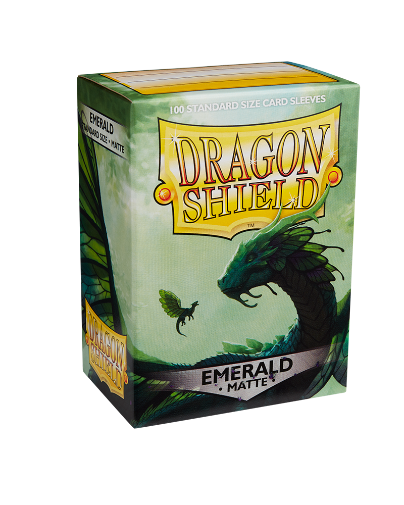 Dragon Shield Sleeve Matte Standard Size 100pcs - Emerald Matte-Dragon Shield-Ace Cards &amp; Collectibles