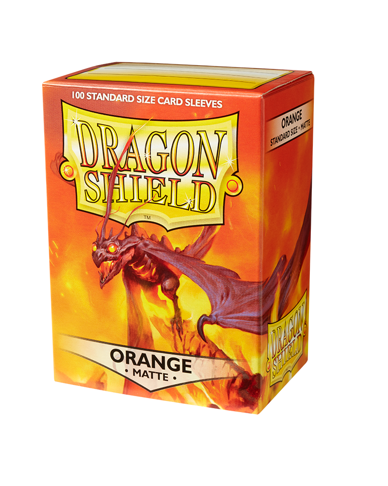 Dragon Shield Sleeve Matte Standard Size 100pcs - Orange Matte-Dragon Shield-Ace Cards &amp; Collectibles