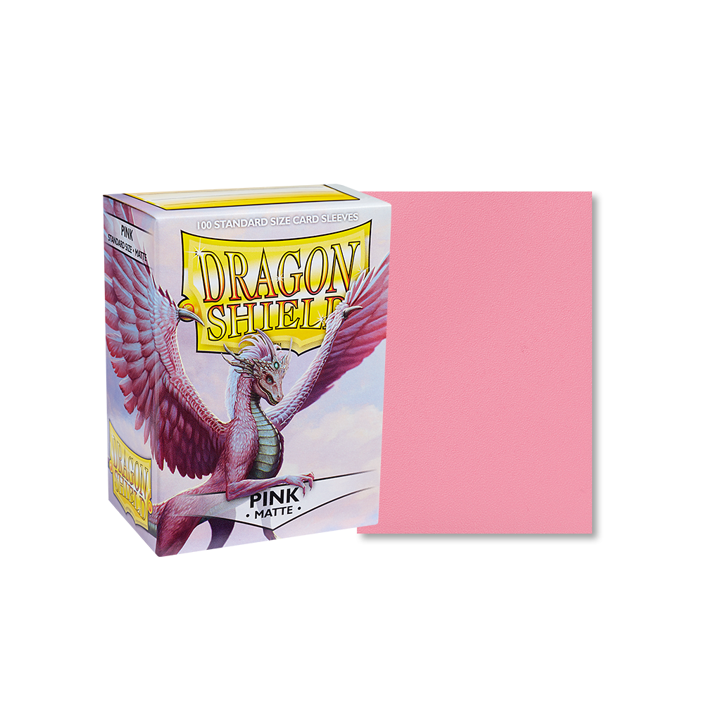 Dragon Shield Sleeve Matte Standard Size 100pcs - Pink Matte-Dragon Shield-Ace Cards & Collectibles